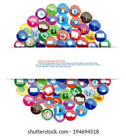 Social icons vector design