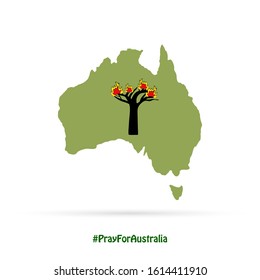 Social image of wildfires in Australia.