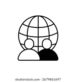 Icono de Vector de glifo negro de impacto social