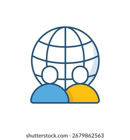 Impacto social color Vector icono Vector
