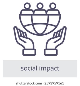 Social Impact Element For Design Graphic
