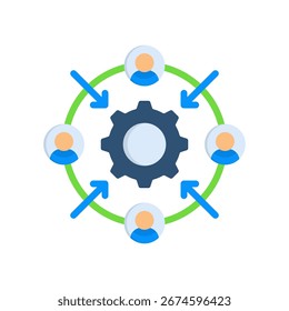 Icono de impacto social Ilustración vectorial plana