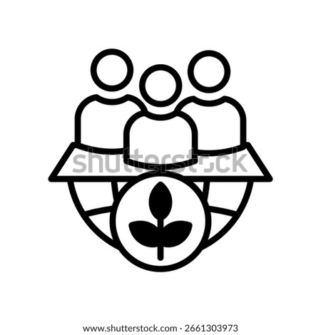 Social Impact Icon Mixed Vector Illustration