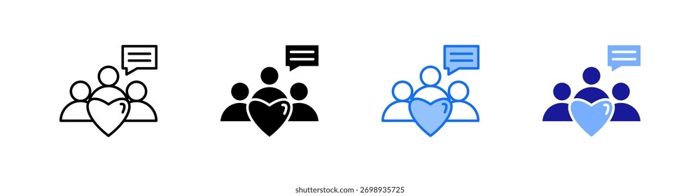 Vetor de Conjunto de Ícones de Estilo Múltiplo com Impacto Social