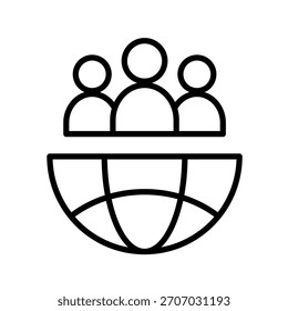 Social Implications Outline Icon Vector Illustration