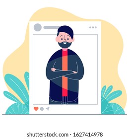 Social influencer marketing vector illustration