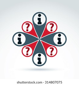 Social information collecting and exchange theme icon, vector conceptual unusual symbol for your design.
