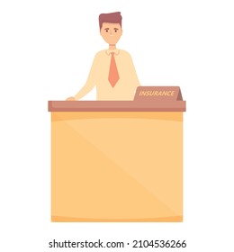 Social Insurance Icon Cartoon Vector. Unemployment Benefits. Business Protection