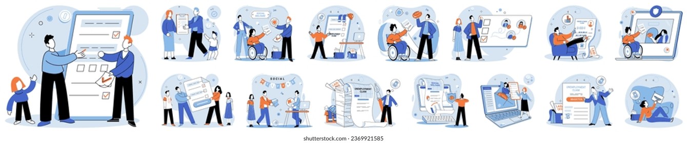 Social insurance. Vector illustration. Supporting others in their time need is hallmark caring society Assistance programs are available to help individuals overcome financial challenges Insurance