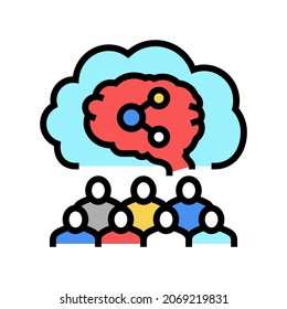 social intelligence color icon vector. social intelligence sign. isolated symbol illustration