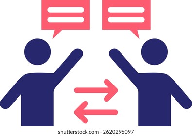 Social Interaction Icon Fill Vector Illustration