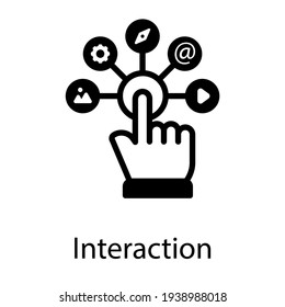 Social Interaction Icon Filled Vector 