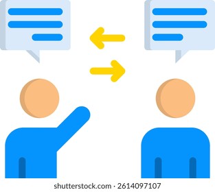 Social Interaction Icon Flat Vector Illustration