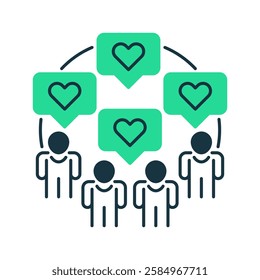 Social Interaction line icon. Universal creative premium symbol. Vector sign icon logo template. Vector illustration