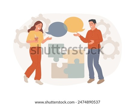 Social Interaction Skills isolated concept vector illustration. Communication skills, building social network, interaction disability, autism diagnostics, activities for adults vector concept.