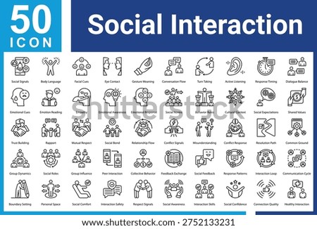 Social Interaction Systems icon set and collection