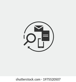 Social interaction vector icon illustration sign