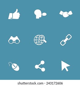 Social Internet Vector Icon Design Set