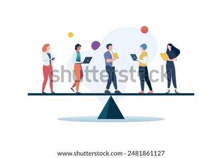 Social issue equality of people concept. Vector illustration
