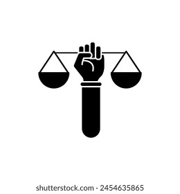 social justice concept line icon. Simple element illustration. social justice concept outline symbol design.