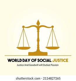 afiche de vector del día de la justicia social