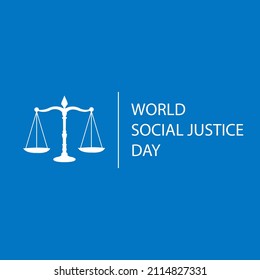 
social justice day vector poster on blue background
