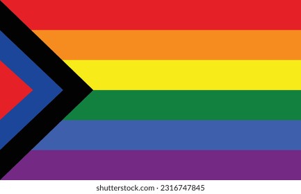Bandera del Orgullo de Justicia Social. La Bandera del Orgullo de Justicia Social incorpora negro que representa el Movimiento del Autorespeto, azul que representa el movimiento Ambedkarite, y rojo que representa los valores de la izquierda.