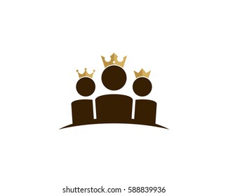 Social King Logo Design Element