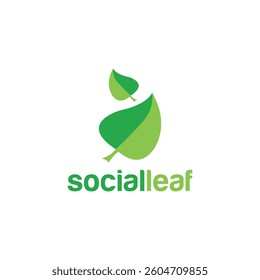 Social Leaf logo Vector Natural