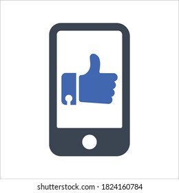 Social like icon, vector graphics