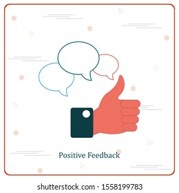 social like, vector positive concept