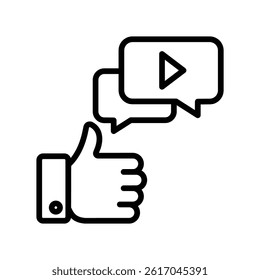 Social Likes Vector outline icon. Eps10 file 