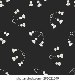social link doodle seamless pattern background