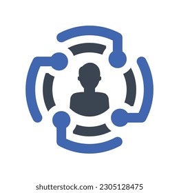 Social linkup icon, Vector Graphics