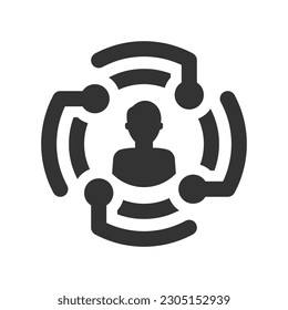 Social linkup icon, Vector Graphics