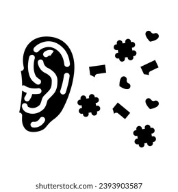 social listening media glyph icon vector. social listening media sign. isolated symbol illustration