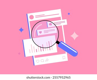 Social Listening Tools for Real-Time Brand Monitoring. Use social listening tools to monitor brand mentions and trends in real time. Isolated vector Illustration with social media icons