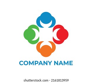 Social logo vector, Circle logo design