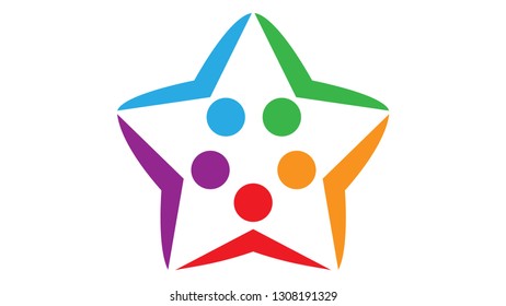 Social logo vector design. Teamwork icon.  Teamwork logo