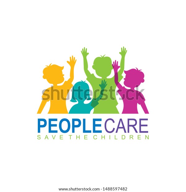 Social logos and charity for children,
Education logo with love design, Donation
logo