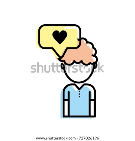 social man with chat bubble icon