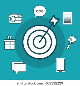 social marketing flat icons