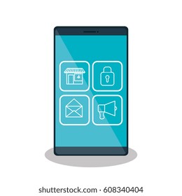 social marketing flat icons