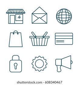 social marketing flat icons