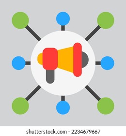 Social marketing icon in flat style, use for website mobile app presentation