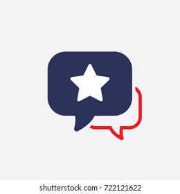 Social Marketing Icon. Talk Flat Isolated Vector Graphic Design Star Sign
