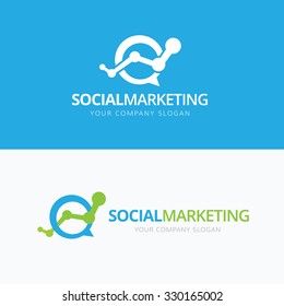 Social marketing logo,marketing logo, Vector Logo Template