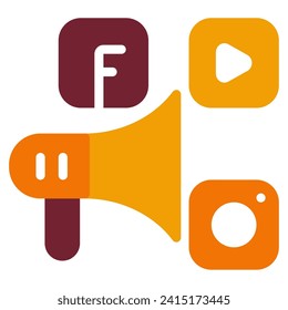 Ilustración vectorial de objeto de marketing social