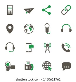 social mass media simple vector icons in two colors isolated on white background. business communication concept. media 2 color icons for web and ui design