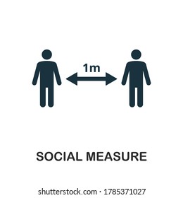 Social Measure icon. Creative element sign from community management collection. Monochrome Social Measure icon for templates, infographics and more.